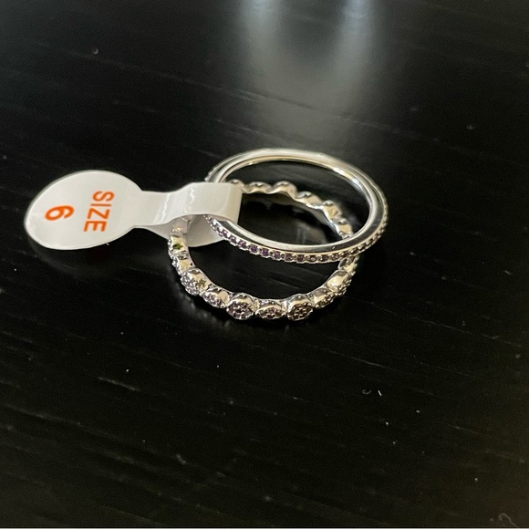 BP Set of Sterling Bands with Amethyst CZ (RBP 5404) - Picture 9 of 9